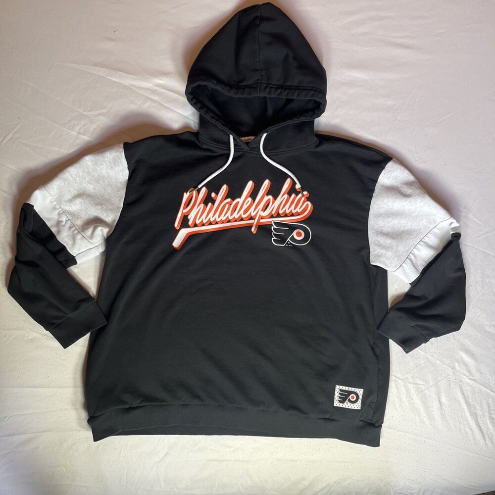 NHL Philadelphia Flyers Officially Licensed Black White Hoodie Men’s Large